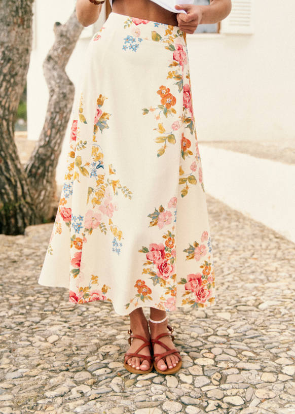 価格は安く Tabata Skirt Sézane - Viscose - print Bouquet Large - スカート