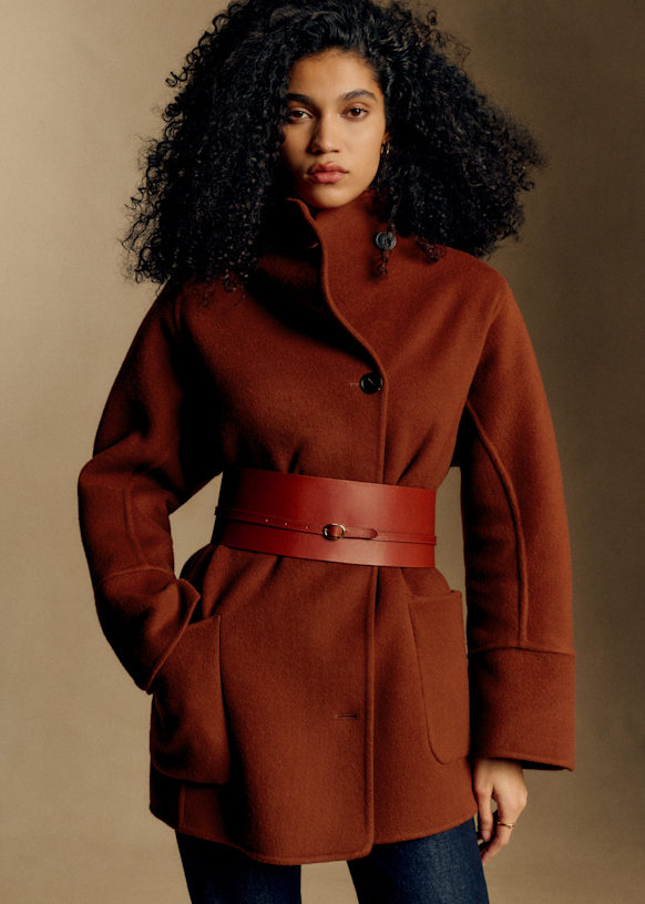 Rafael Coat - Black - Wool - Sézane