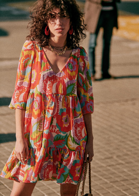 Vanessa Dress - Seventies - Recycled polyester - Sézane