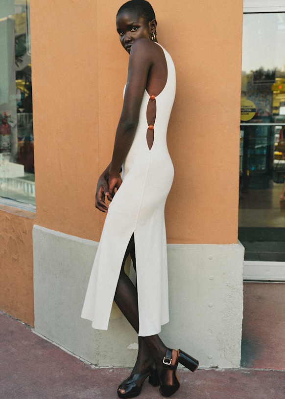 sezane cream dress Lindsey Dress