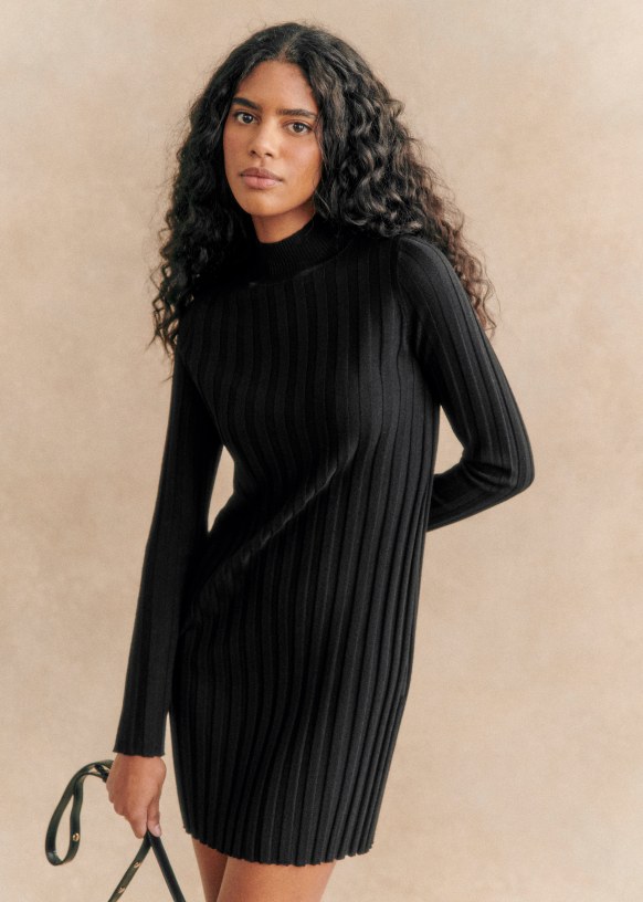 Dinam Wool Dress — Black – La Garçonne