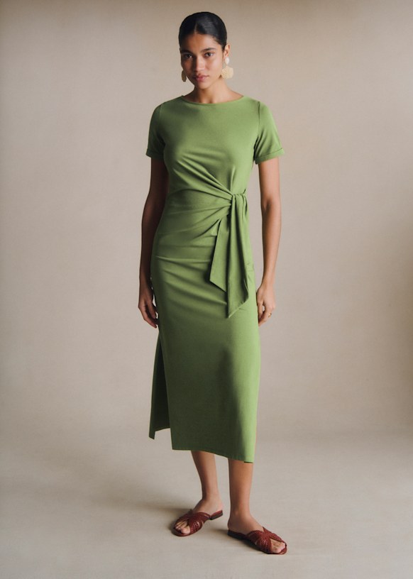 Pippa Dress - Rosewood - Organic cotton - textile made from