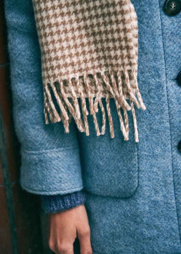 Echarpe pied de poule sezane clearance