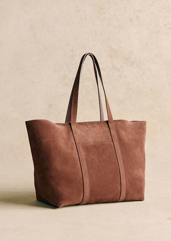 Cabas Gabin Camel Cuir bovin Sezane