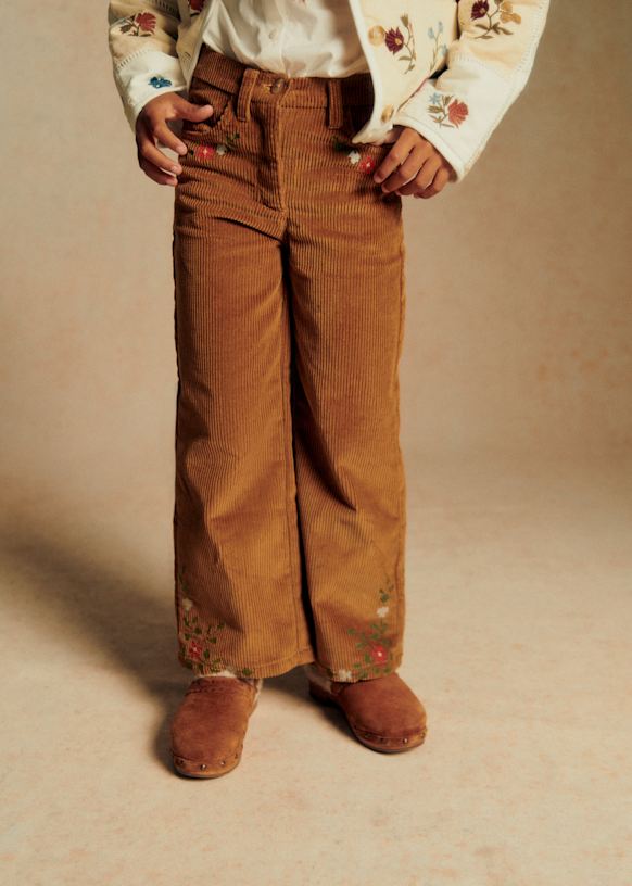 Le Wide Leg Trousers - Petit Sézane x Baziszt - Bronze with Floral