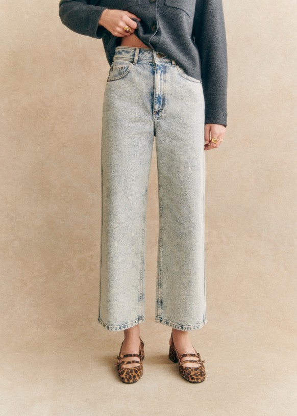 Cropped raw edge jeans store