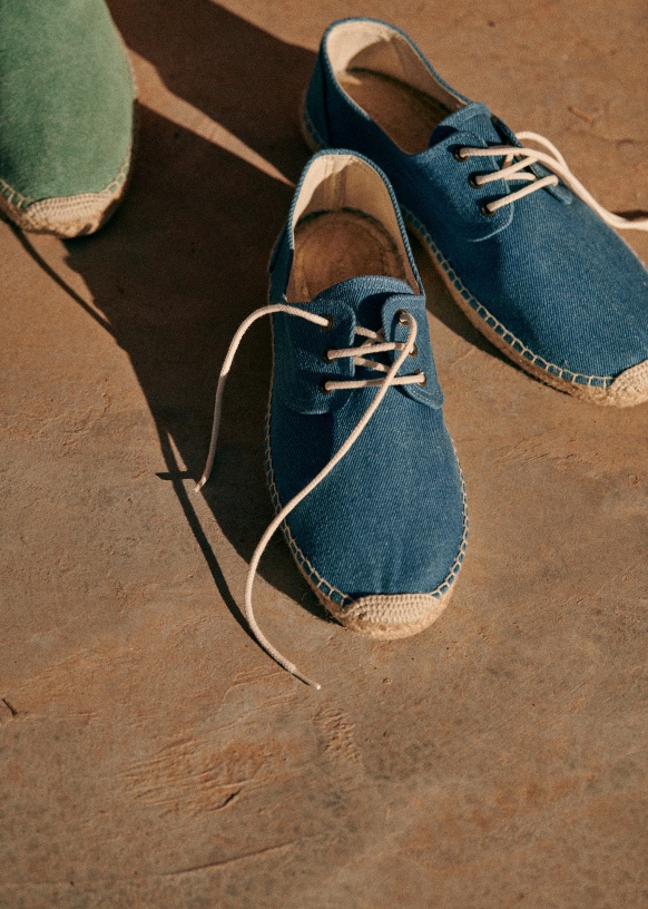 Espadrilles Alan Gris Cuir Octobre Editions