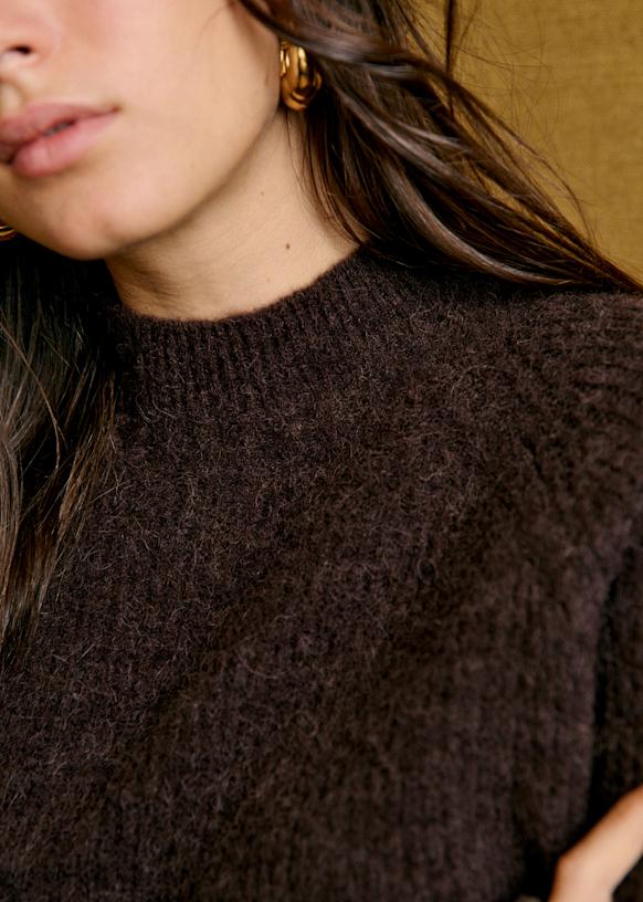 Otisa Jumper - Dark Chocolate - Baby Alpaca - Sézane