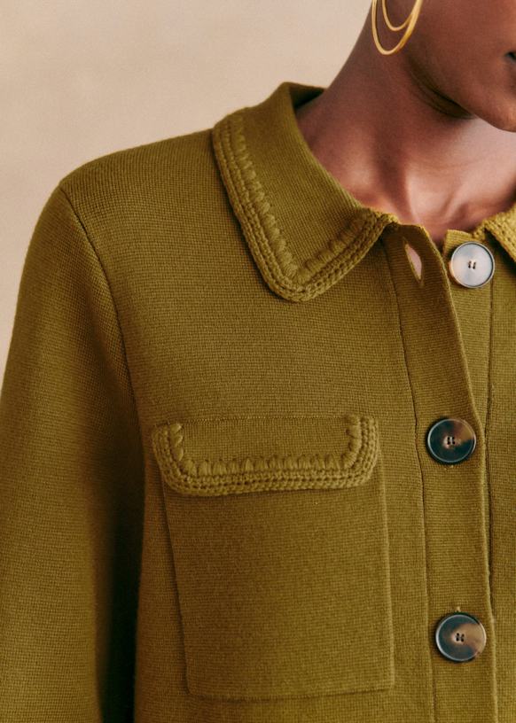 Betty カーディガン - ローズウッド - メリノウール - Sézane