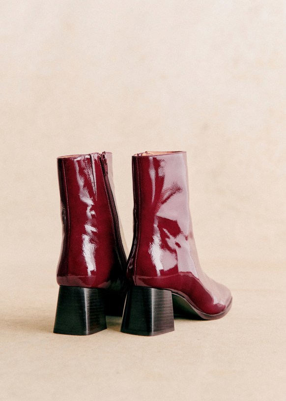 Axelle Ankle Boots Patent Black Patent cowide leather Sezane