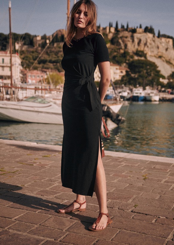 Robe Pippa Vert Flash Coton Biologique Sézane