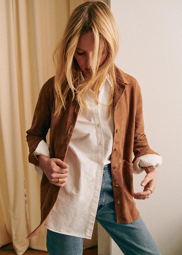 Will Jacket - Camel Suede - Goat leather - Sézane