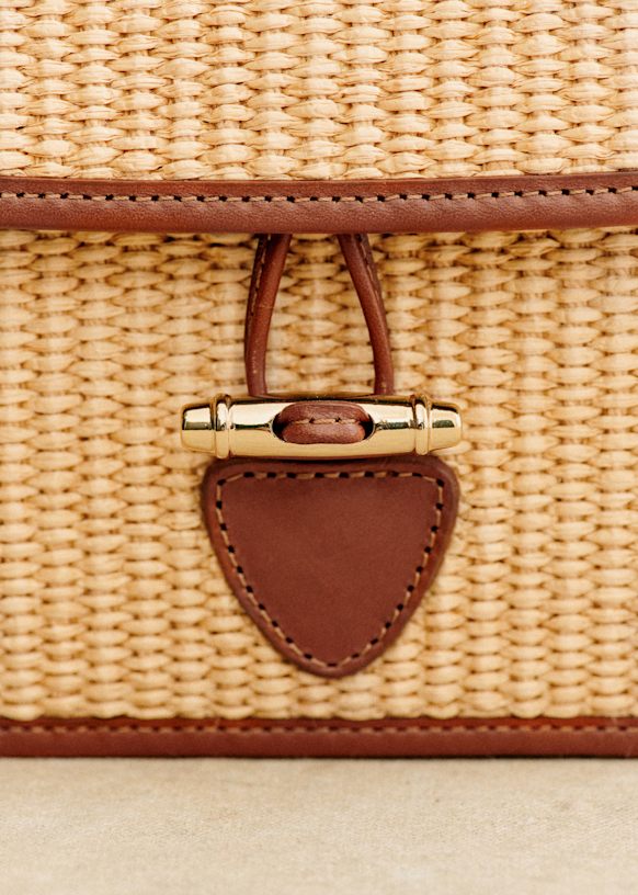 【セザンヌ】Milo Vintage テキスタイルバッグ Milo Vintage Textile bag - Woven Straw - Textile - Sézane