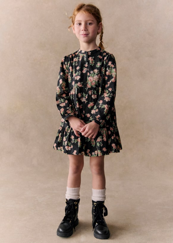 Louise Dress - Grand Bouquet - Organic cotton - organic