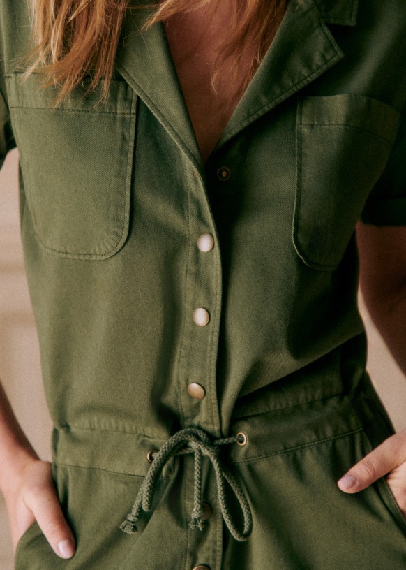 Kaou Jumpsuit - Camel - Lyocell - Sézane
