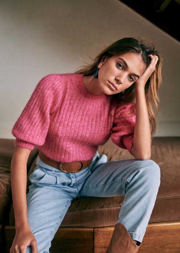 Pull Marilou Rose Super kid mohair S zane