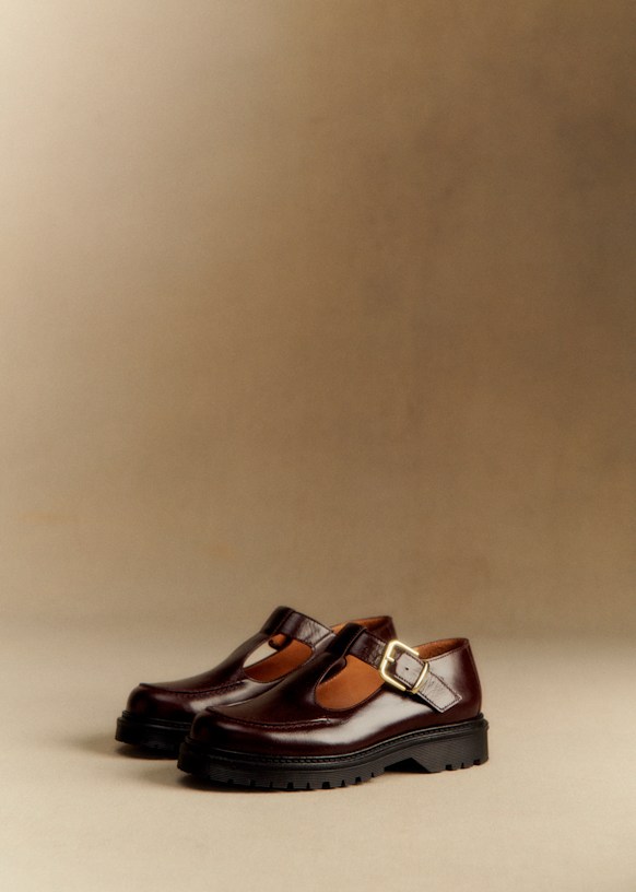 Violette Babies - Glossy Black - Bovine leather - Sézane