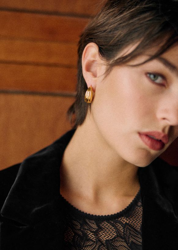Leandra Earrings - Sézane x MDLO - Gold - Majority recycled brass - Sézane