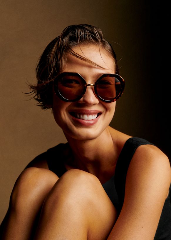 CELINE EYEWEAR Triomphe キャットアイ アセテートサングラス