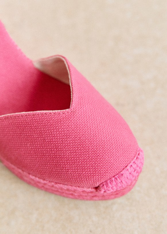 Neon pink espadrilles top
