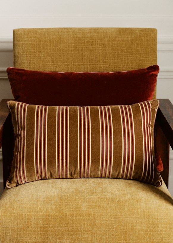 Cushion Stripes Velvet - Small model