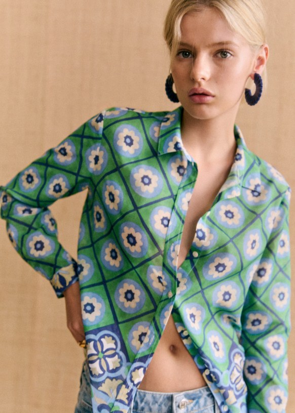 Pierro Shirt - Sana Print - 0rganic cotton - textile made
