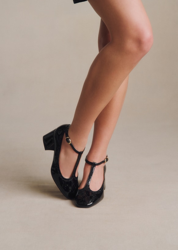 Esther Salome - Patent Black - Bovine leather - Sézane