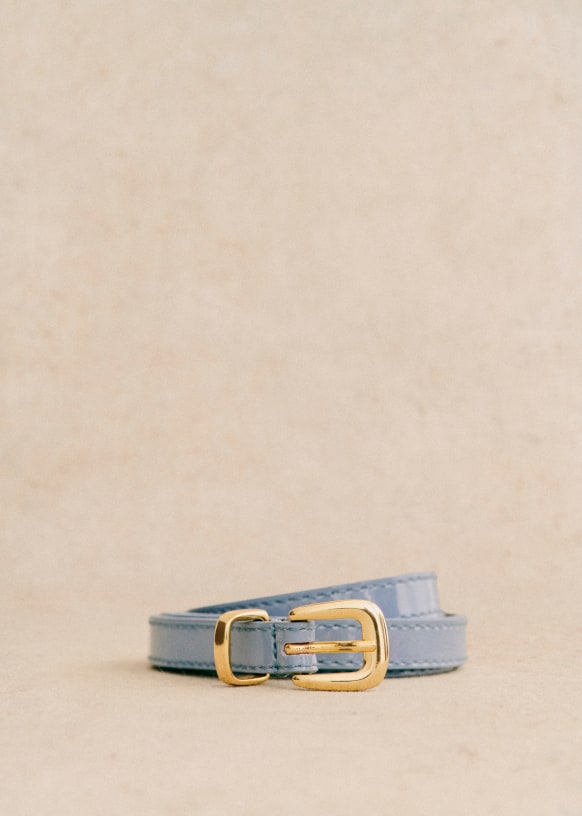 Blue burberry belt clearance
