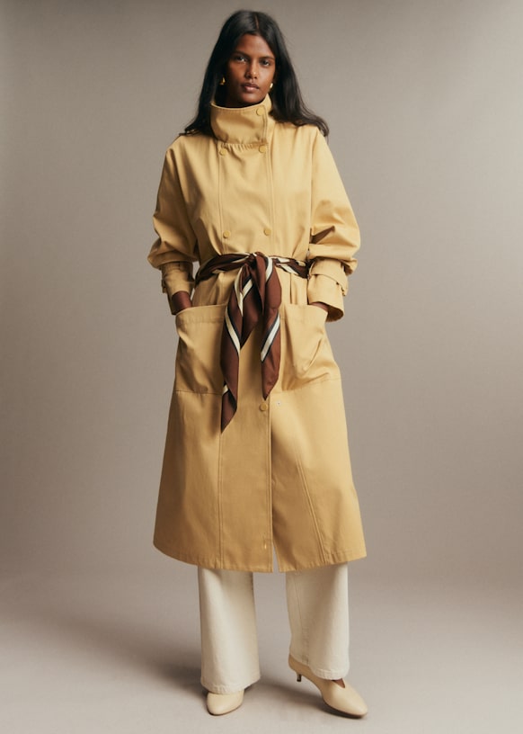 Arnaud Trench Coat - Light Olive Green - Organic cotton - organic