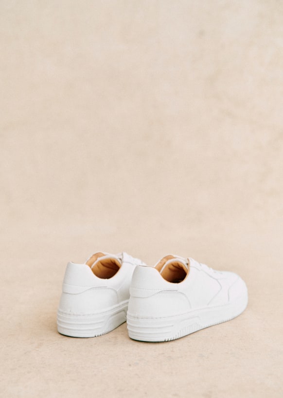 Léo Trainers - Smooth White - Bovine leather - Sézane