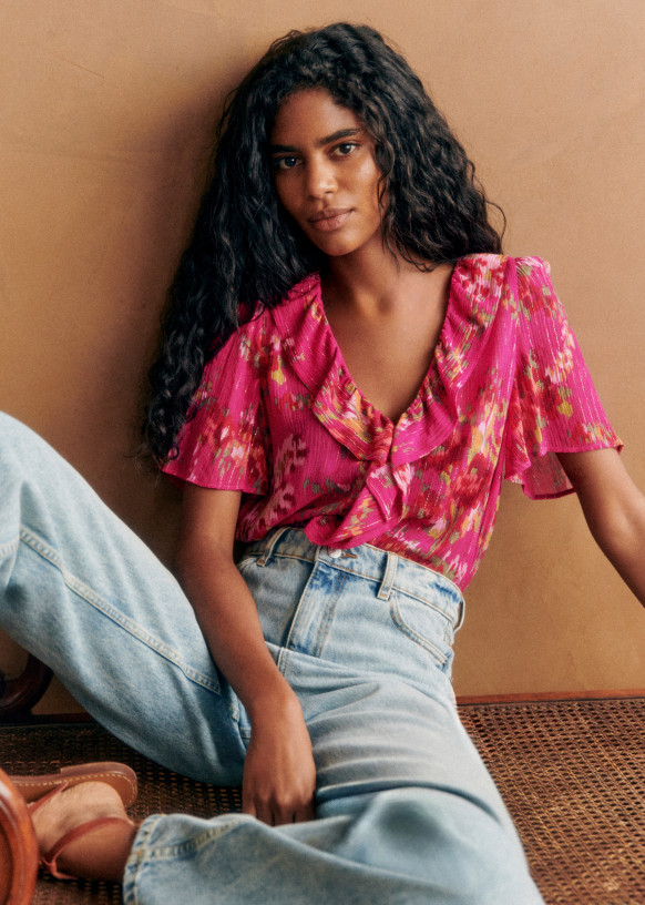 Blouse fushia outlet