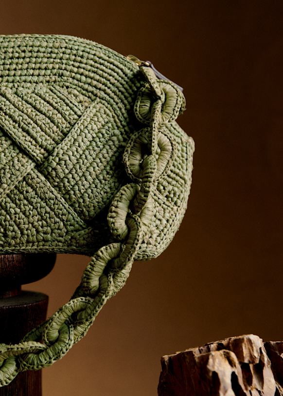 Isabelle Bag - Natural woven raffia - Raffia - Sézane