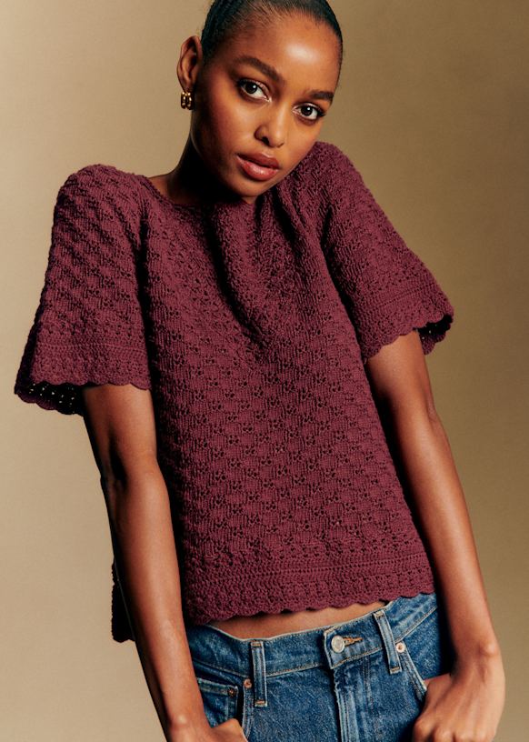 Lalia Jumper - Burgundy - Organic cotton - organic textile