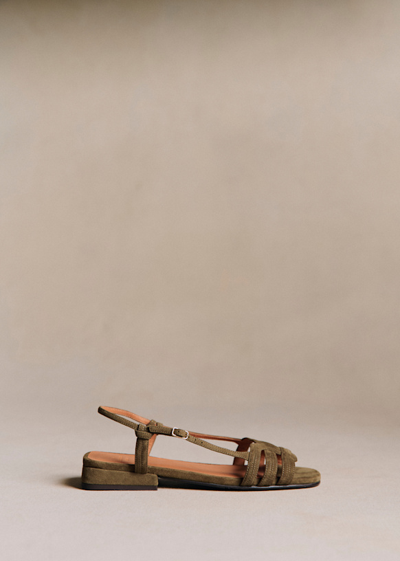 Low Josepha サンダル - カーキ - ゴートレザー - Sézane