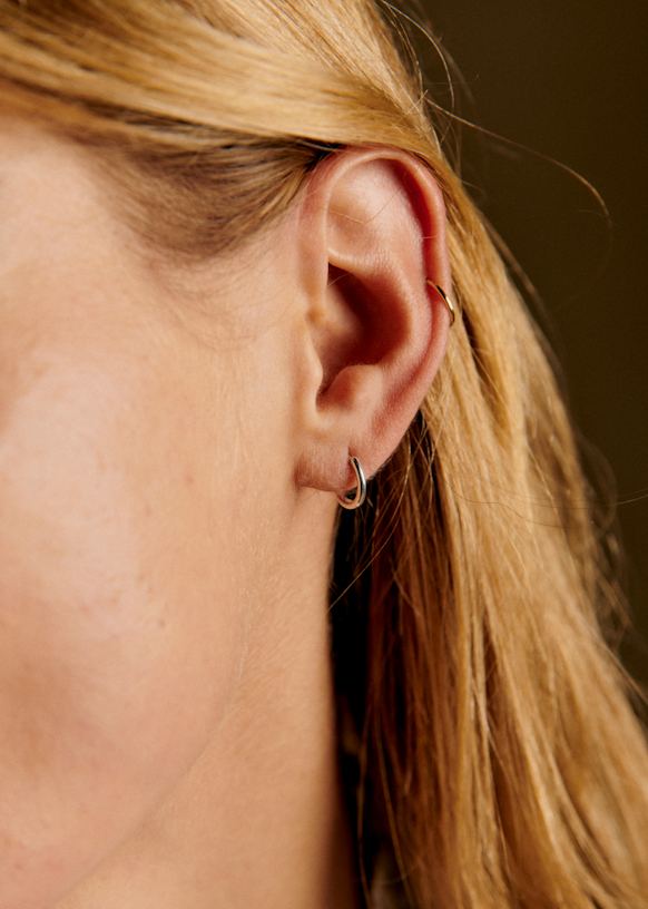 [SEZANE] Eva フープピアス Eva Small Hoops - Gold - Majority recycled brass - Sézane
