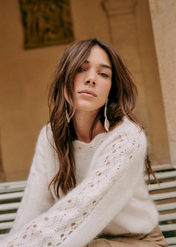 Sézane セザンヌ　STACYセーター　ニット　XSサイズ　S-M相当 Stacy Jumper - Petal - Kid mohair - Sézane