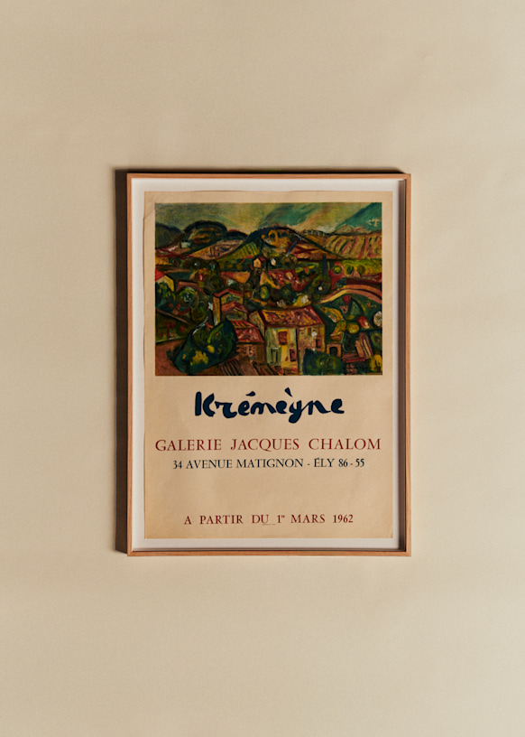 Affiche Galerie Jacques Chalom, Krémègne, 1962