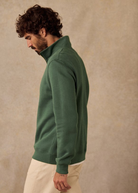 Wesson Sweatshirt - Dark Green - Organic Cotton - Sézane