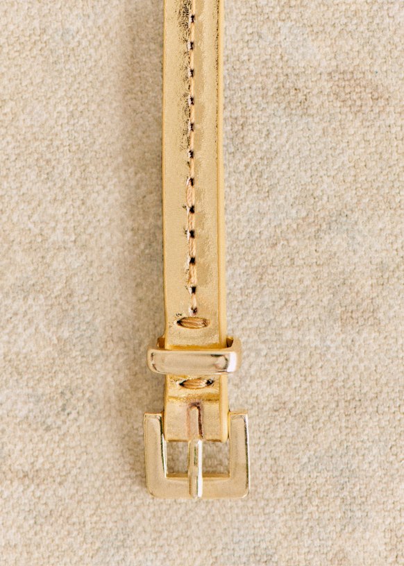 Anemone Belt - Mirrored Gold - Bovine leather - Sézane