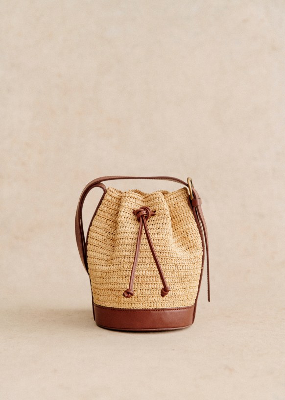 Mini raffia bag top