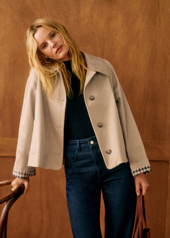 Bobby Jacket - Light Beige - Organic Cotton - Sézane Bobby Jacket - Light Beige - Organic Cotton - Sézane