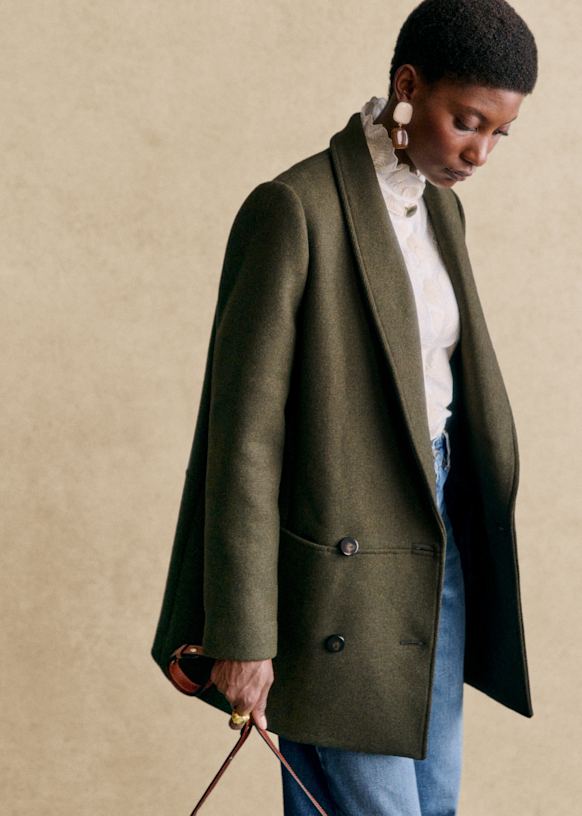 James Coat - Khaki - Recycled wool - Sézane