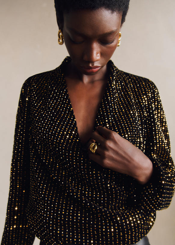 Blouse Abelita - Noir Doré