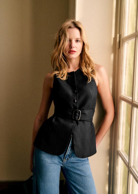 Veste Rosaline - Noir - Lin - Sézane