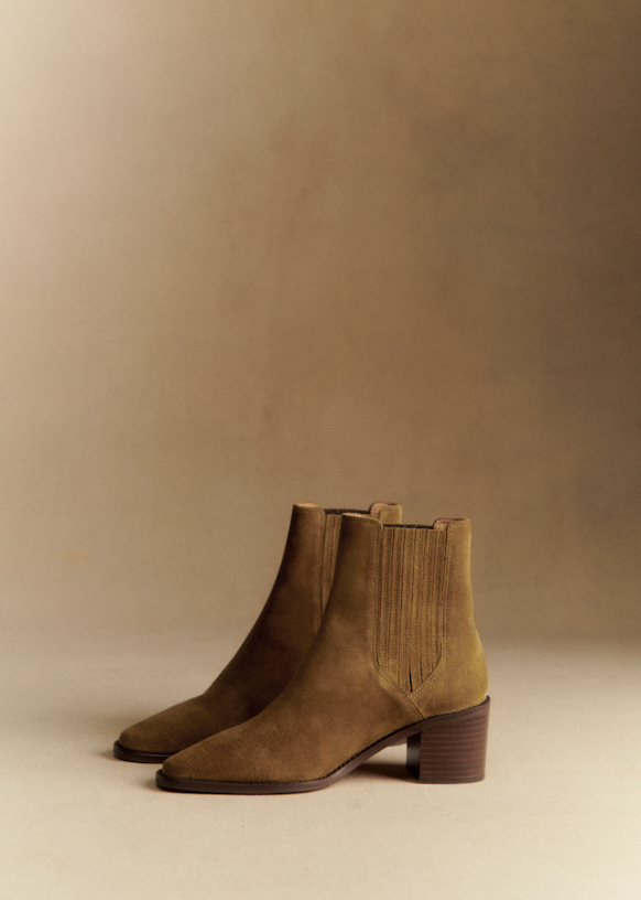 Bottines Johanne - Taupe - Cuir bovin - Sézane