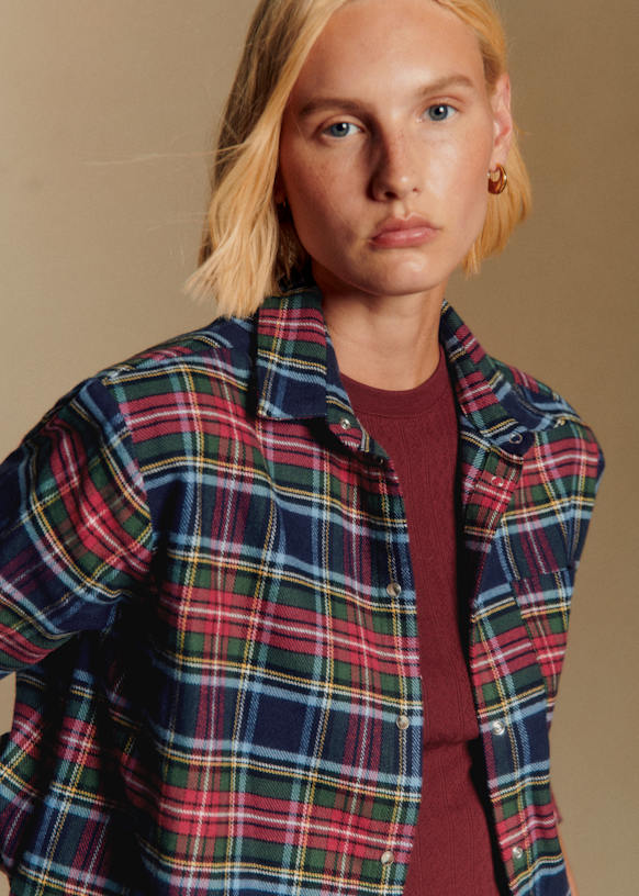 Max Shirt - Rosewood Stripes Ecru - Octobre Éditions