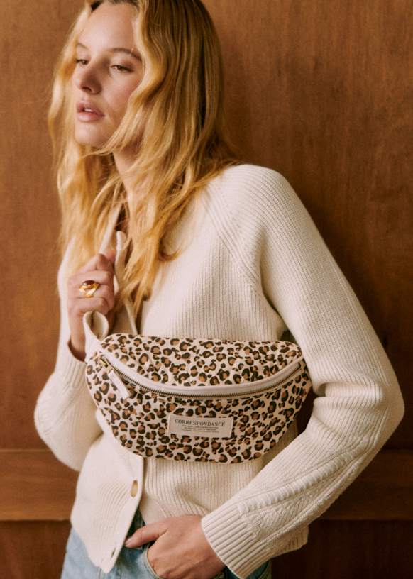 ポーチ - レオパード - コットン - Sézane
