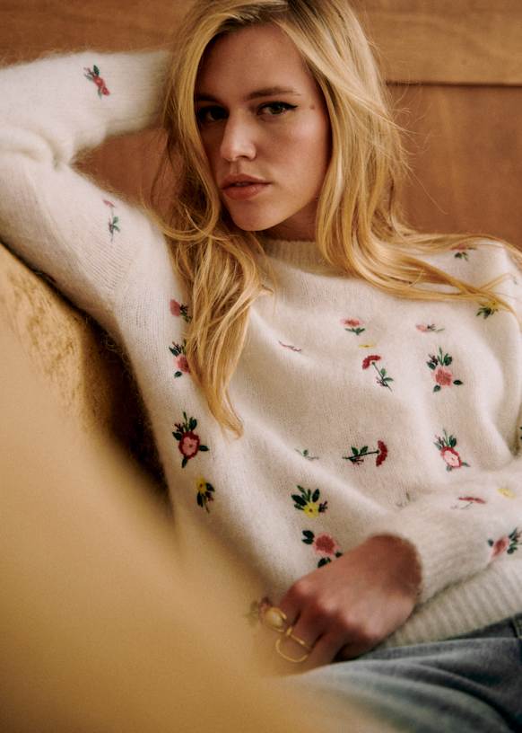 Clément Jumper - Ecru - Kid mohair - Sézane