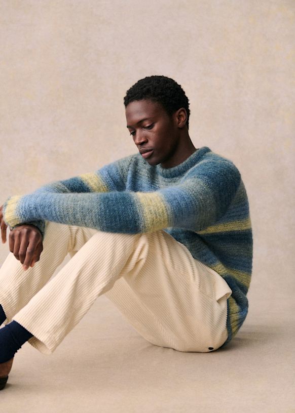 Laurel Sweater - Blue / Yellow gradient colour - Alpaca - Sézane