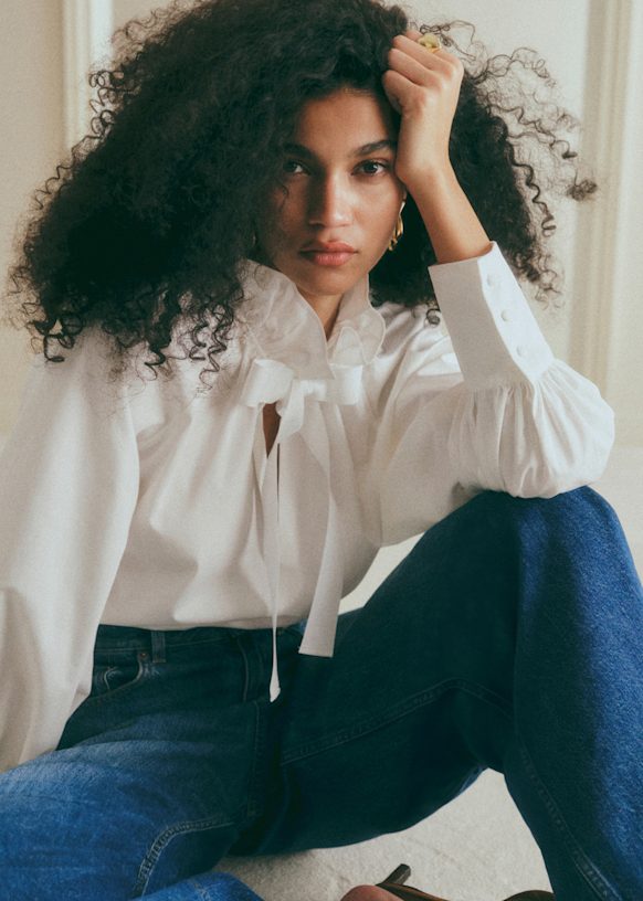 Hillis Shirt - Ecru - Organic Cotton - Sézane